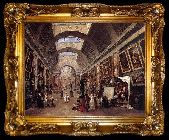 framed  ROBERT, Hubert Design for the Grande Galerie in the Louvre QAF, ta009-2